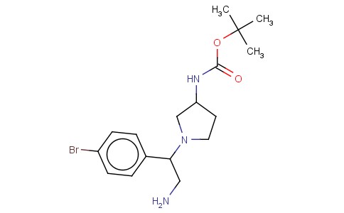 3-N-BOC-AMINO-1-[2-AMINO-1-(4-BROMO-PHENYL)-ETHYL]-PYRROLIDINE